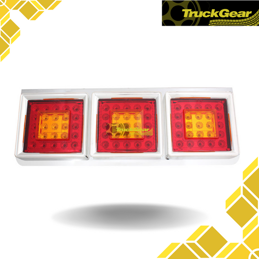 24V LED Isuzu Giga Truck Led Tail Lighst with Three Lens Combination Led Signal Lamps Stop Turn Rear