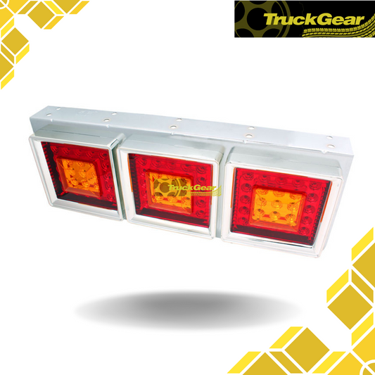 24V LED Isuzu Giga Truck Led Tail Lighst with Three Lens Combination Led Signal Lamps Stop Turn Rear